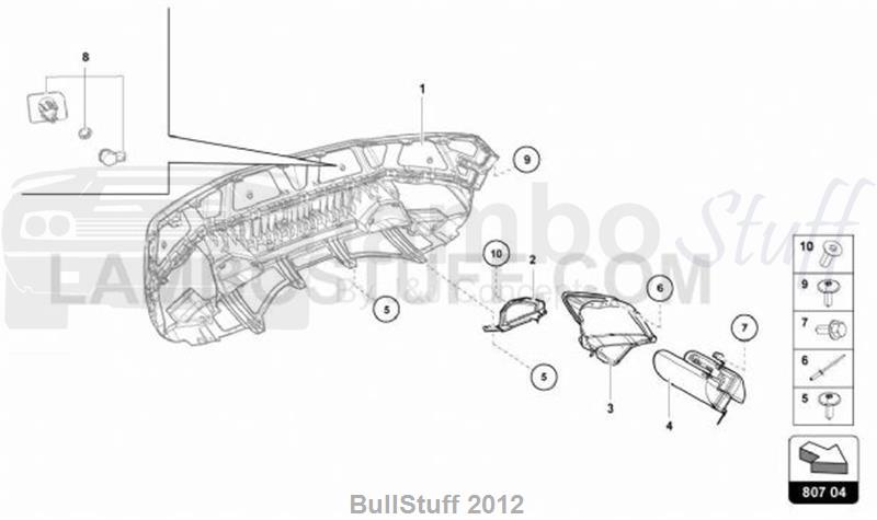 2016 Lamborghini HURACAN ZHONG 600-4 COUPE USA BUMPER (807.04.00)